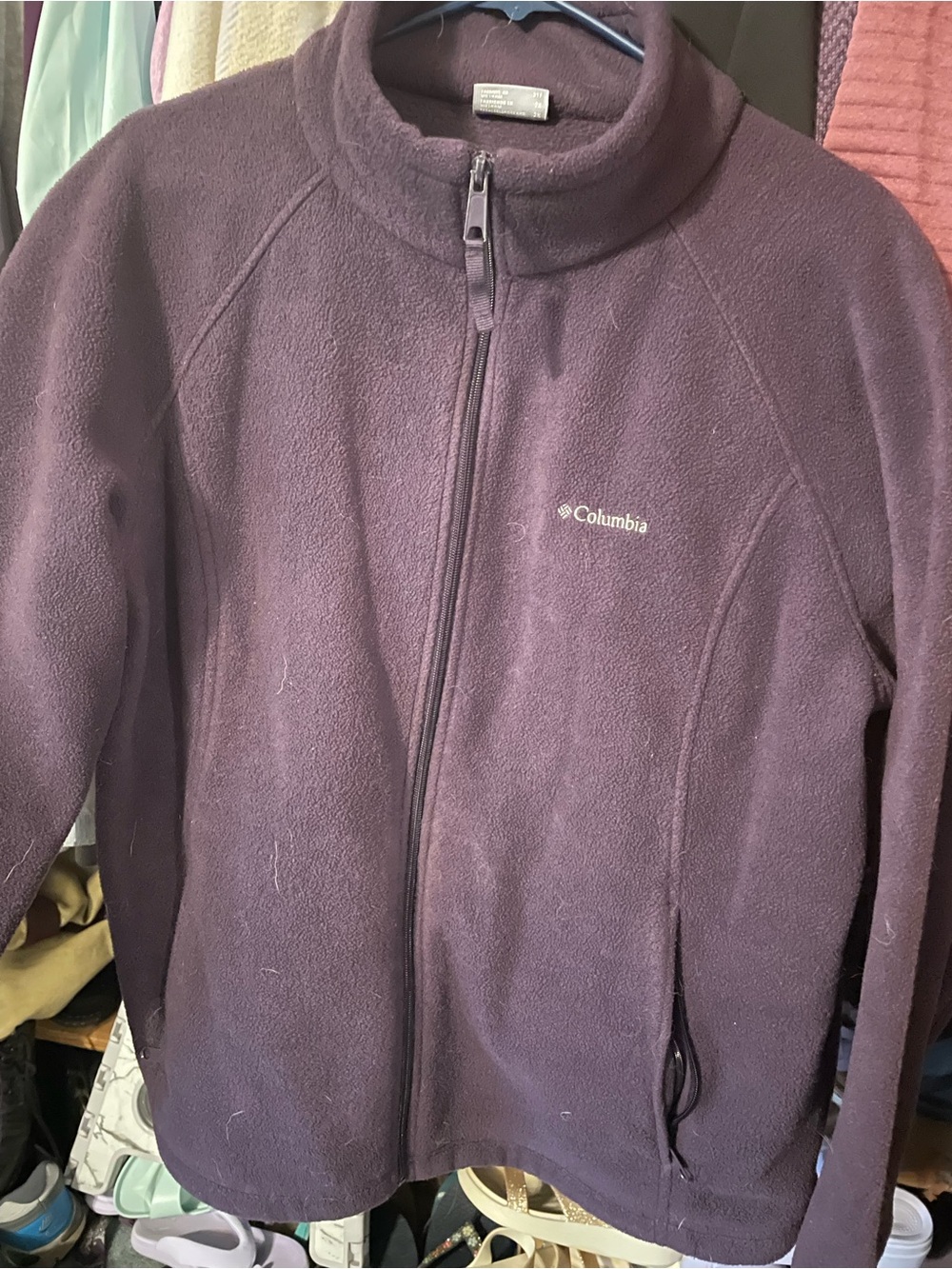 Columbia Purple Fleece Full-Zip Jacket 2X